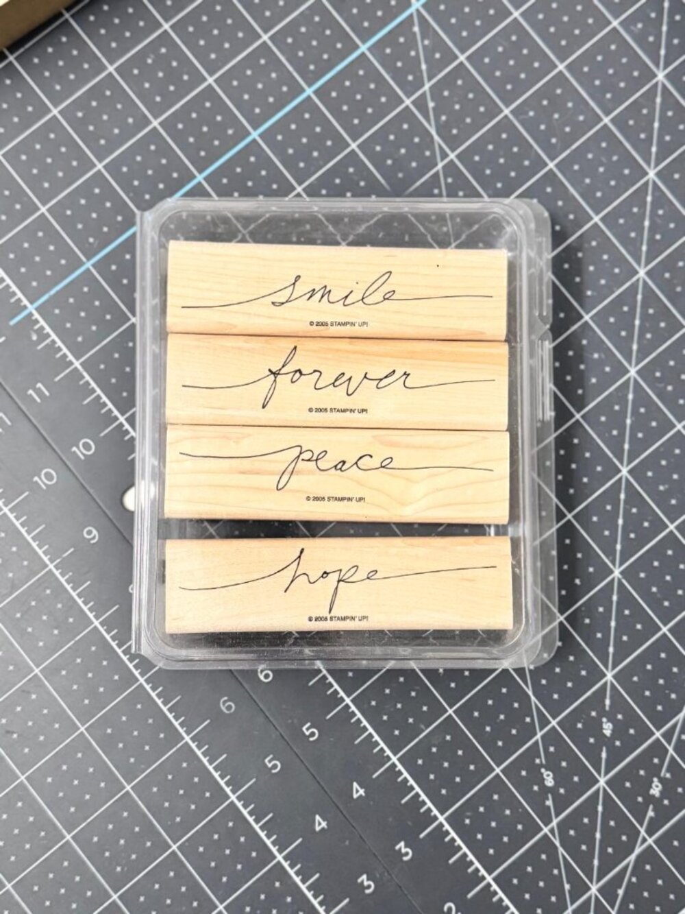 New Stampin' Up! "Wonderful Words" Rubber Stamp Kit of 4